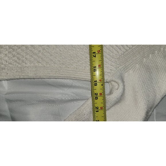 Talbots Womens Small White Soft Knit Sweater With Button Shoulder Cotton/Acrylic - Picture 6 of 6